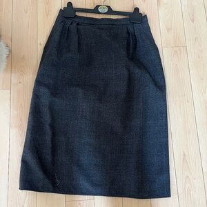 Wool midi skirt